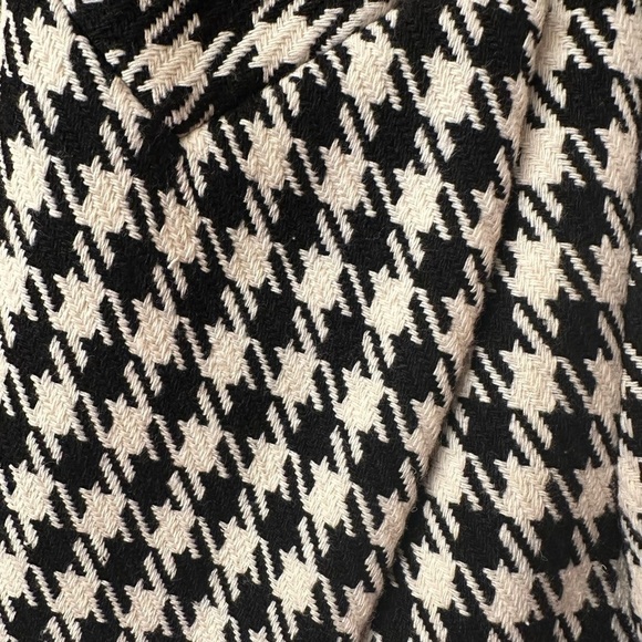 ZARA Houndstooth Tweed Blazer Jacket Size L - Picture 6 of 8
